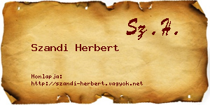 Szandi Herbert névjegykártya
